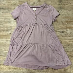 Knox Rose Lavender Tiered Babydoll Casual Dress